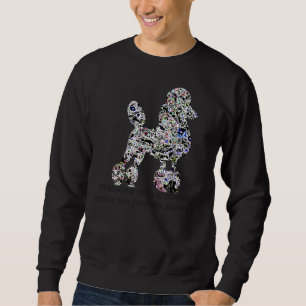 Sweatshirt Poodle Dans Chrysanthèmes