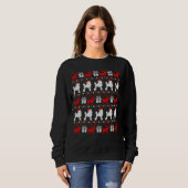 Sweatshirt Poodle de Noël essentiel (Devant entier)