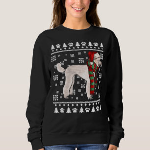 Sweatshirt Poodle Dog Santa Hat Ugly Christmas