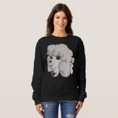 Sweatshirt Poodle farci blanc (Devant entier)