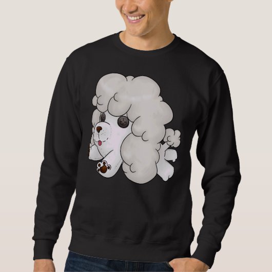 Sweatshirt Poodle farci blanc (Devant)