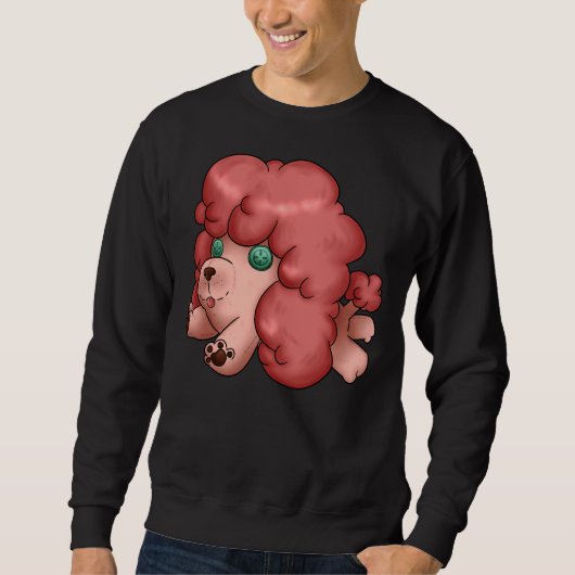 Sweatshirt Poodle farci rose (Devant)