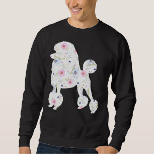 Sweatshirt Poodle Floral Scoop