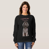 Sweatshirt Poodle gris (Devant entier)