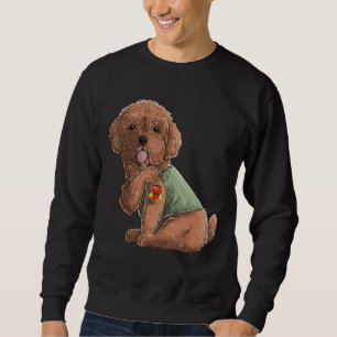 Sweatshirt Poodle I Love Mom Tattoo Dog Funny Mother's Day