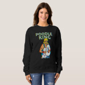 Sweatshirt Poodle King Mullet Time Business In Front Party In (Devant entier)