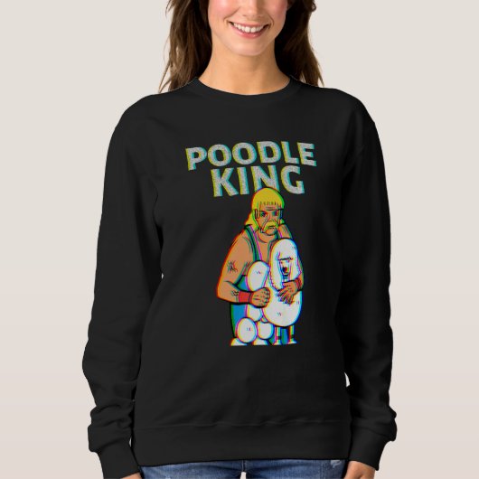 Sweatshirt Poodle King Mullet Time Business In Front Party In (Devant)