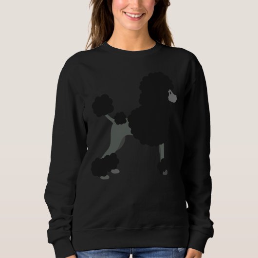 Sweatshirt Poodle noir (Devant)