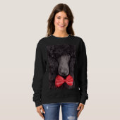 Sweatshirt Poodle noir long (Devant entier)