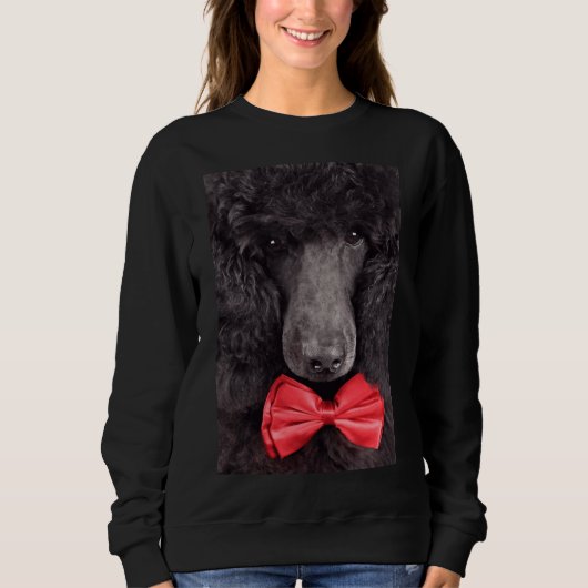 Sweatshirt Poodle noir long (Devant)