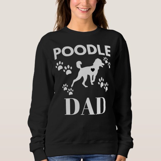 Sweatshirt Poodle Papa Vector Poodle (Devant)
