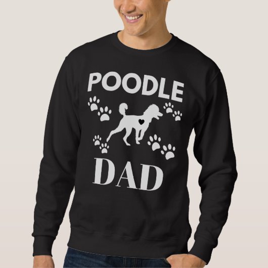 Sweatshirt Poodle Papa Vector Poodle (Devant)