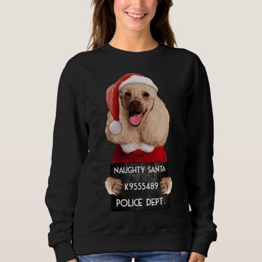 Sweatshirt Poodle Père Noël Xmas (Devant)
