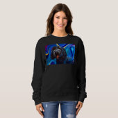 Sweatshirt Poodle psychédélique (Devant entier)