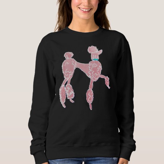 Sweatshirt Poodle rose (Devant)