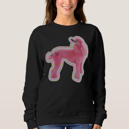 Sweatshirt Poodle rose (Devant)