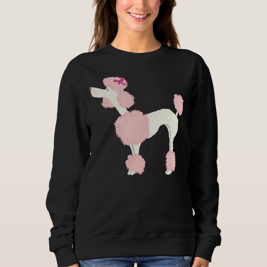 Sweatshirt Poodle rose (Devant)
