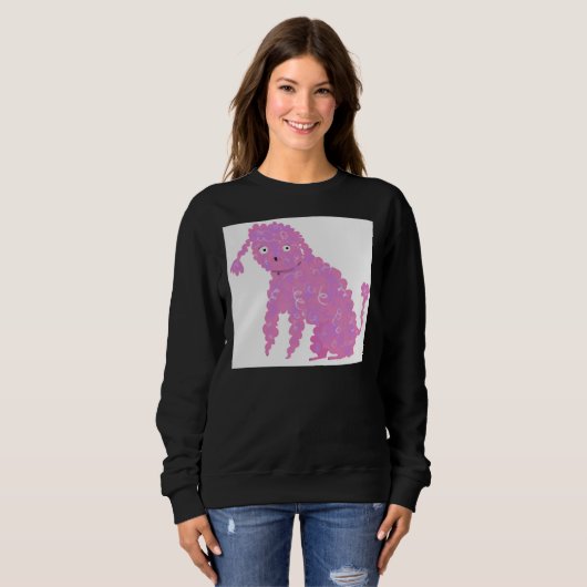 Sweatshirt Poodle rose long (Devant entier)