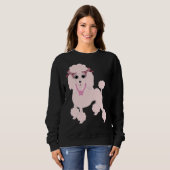 Sweatshirt Poodle rose T- (Devant entier)