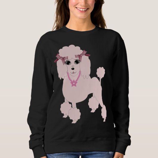 Sweatshirt Poodle rose T- (Devant)
