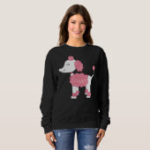 Sweatshirt Poodle rose T- (Devant entier)