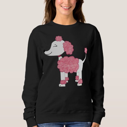 Sweatshirt Poodle rose T- (Devant)