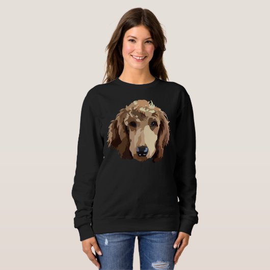 Sweatshirt Poodle rouge (Devant entier)