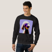 Sweatshirt Poodle rouge violet (Devant entier)