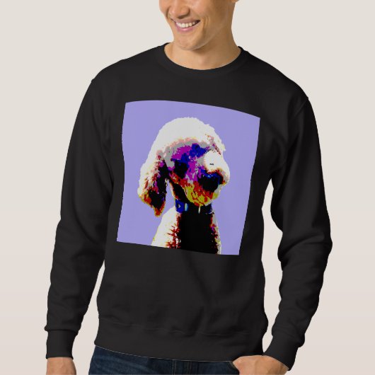 Sweatshirt Poodle rouge violet (Devant)
