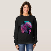 Sweatshirt Poodle s Synthwave Dreamland (Devant entier)
