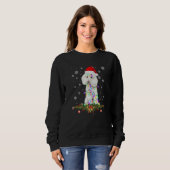Sweatshirt Poodle Santa Christmas Tree Lights Xmas (Devant entier)
