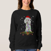 Sweatshirt Poodle Santa Christmas Tree Lights Xmas (Devant)