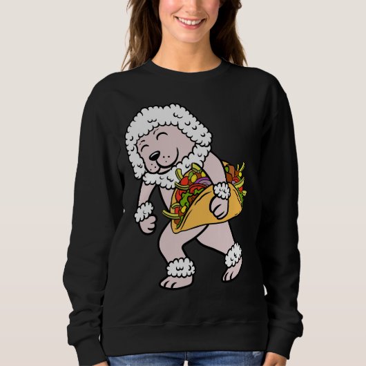 Sweatshirt Poodle Taco Lover (Devant)