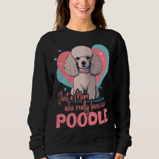 Sweatshirt Poodledog with heartdecoration Poodlemom 2