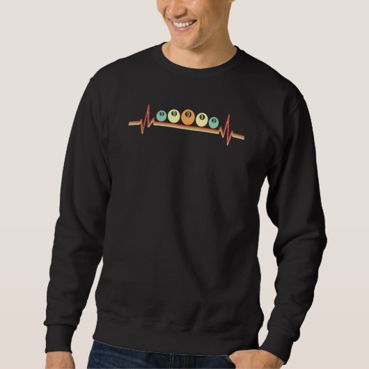 Sweatshirt Pool Ball Player Snooker Billard Design (Devant)