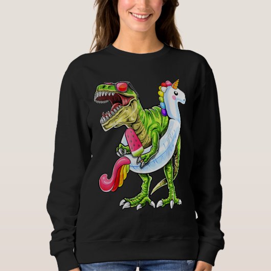 Sweatshirt Pool Party Rex Dinosaur Unicorn Float Summer 1 (Devant)
