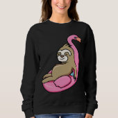 Sweatshirt Pool Side Beach Top Cute Sloth Relaxing In Pool Dr (Devant)