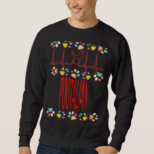 Sweatshirt Pootalian I Love My Poton Chien Propriétaire Maman (Devant)