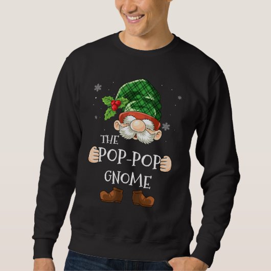 Sweatshirt Pop Pop Gnome Correspondance famille Noël fête Paj (Devant)