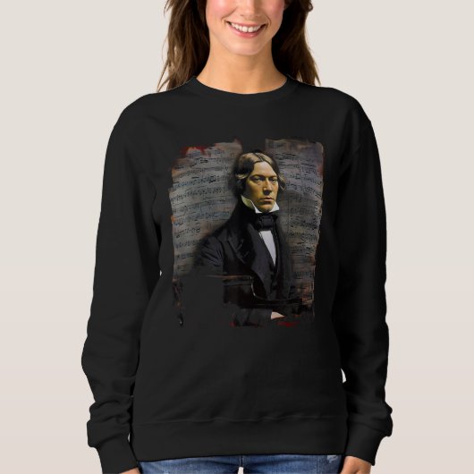 Sweatshirt Pop Robert Schumann Music Composer Piano (Devant)