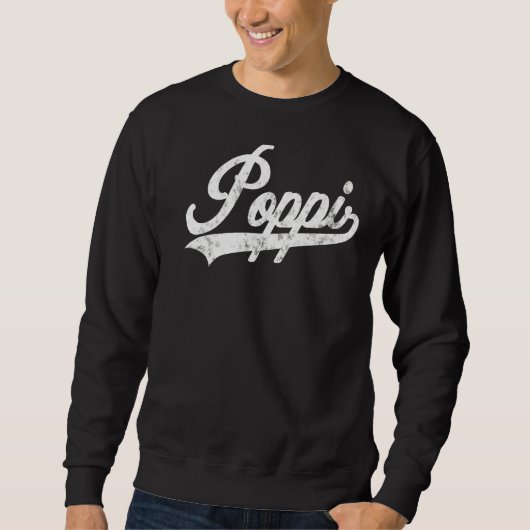 Sweatshirt Poppi Retro Style Fête des Pères Pour Funny Poppi  (Devant)