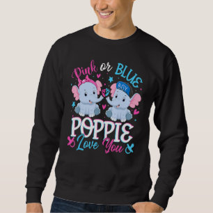 Sweatshirt Poppie aime les éléphants bébé rose ou bleu Genre