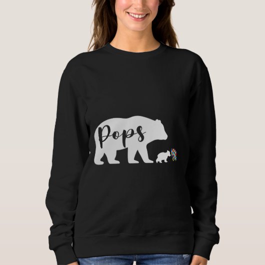 Sweatshirt Pops Bear Sensibilisation sur l'autisme Love Suppo (Devant)