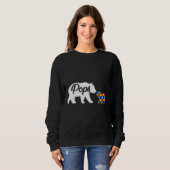 Sweatshirt Pops Bear Sensibilisation sur l'autisme Love Suppo (Devant entier)