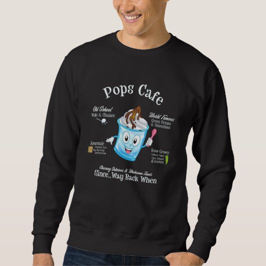 Sweatshirt Pops Cafe Vintage Retro (Devant)