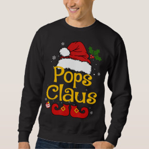 Sweatshirt Pops Claus Pajama de Noël Famille Correspondant No