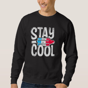Sweatshirt Popsicle Stay Cool Bombe Retro 80s Correspondant V