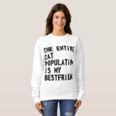 Sweatshirt Population de chats - Mon meilleur ami (Devant entier)
