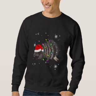 Sweatshirt Porcupine lumières de Noël Led Santa Hat Noël