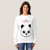 Sweatshirt Porte-panda coutume Monogramme (Devant entier)